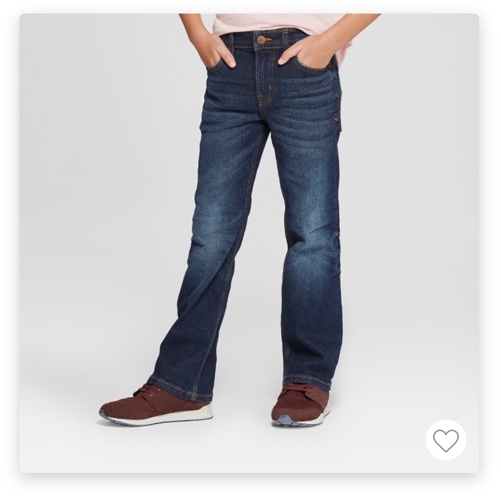 NWT cat and Jack bootcut dark wash Jeans with adjustable waist. Have size 8&10